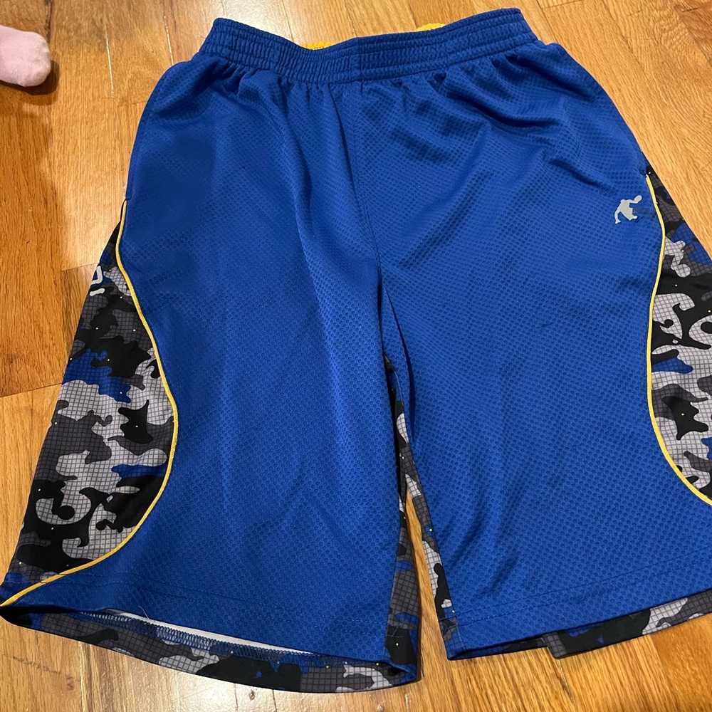 AND1 Blue and Yellow Sports Shorts